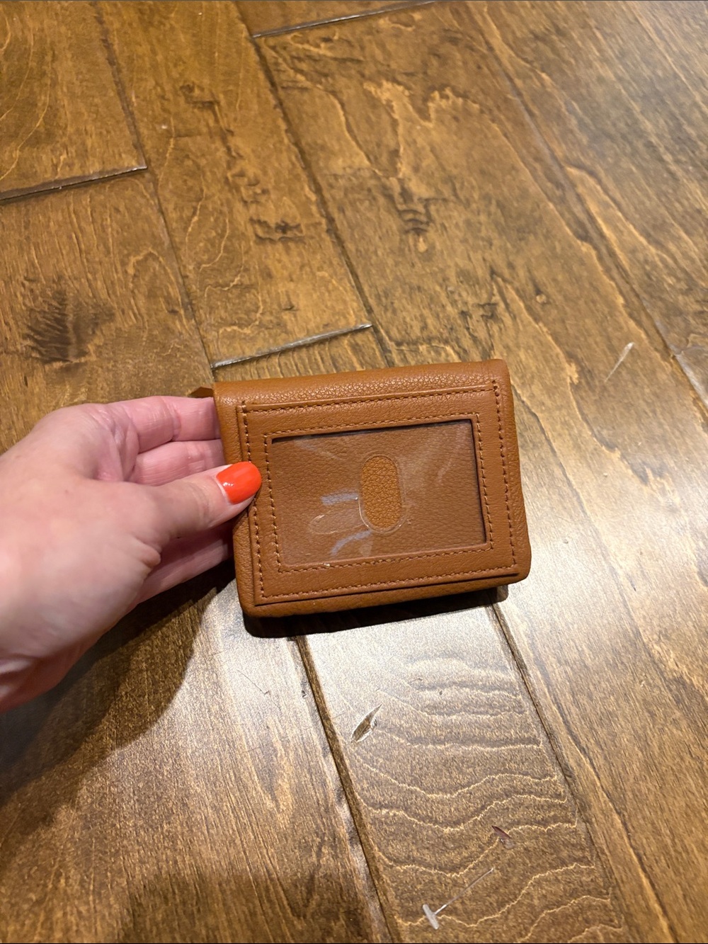 HOBO Cognac Pebbled Leather Card & Key Holder - Picture 3 of 5